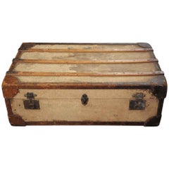 1930s Flat Top Shipping Trunk