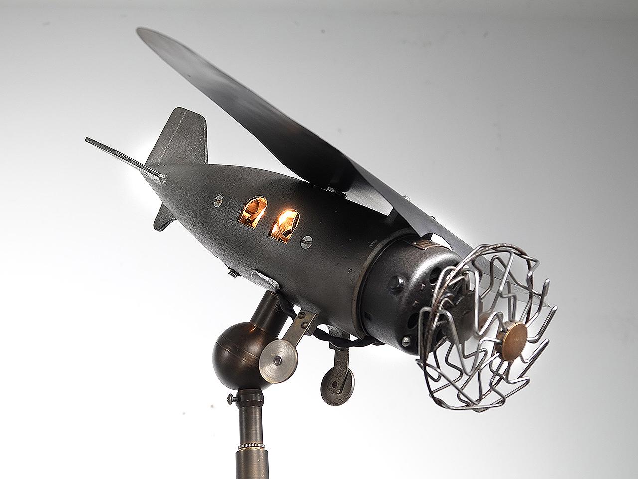 1930er Stand-Flugzeugventilator (Art déco) im Angebot