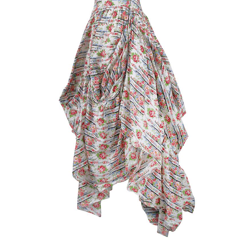 1930s Floral Cotton Polynesian Style Dress For Sale 2