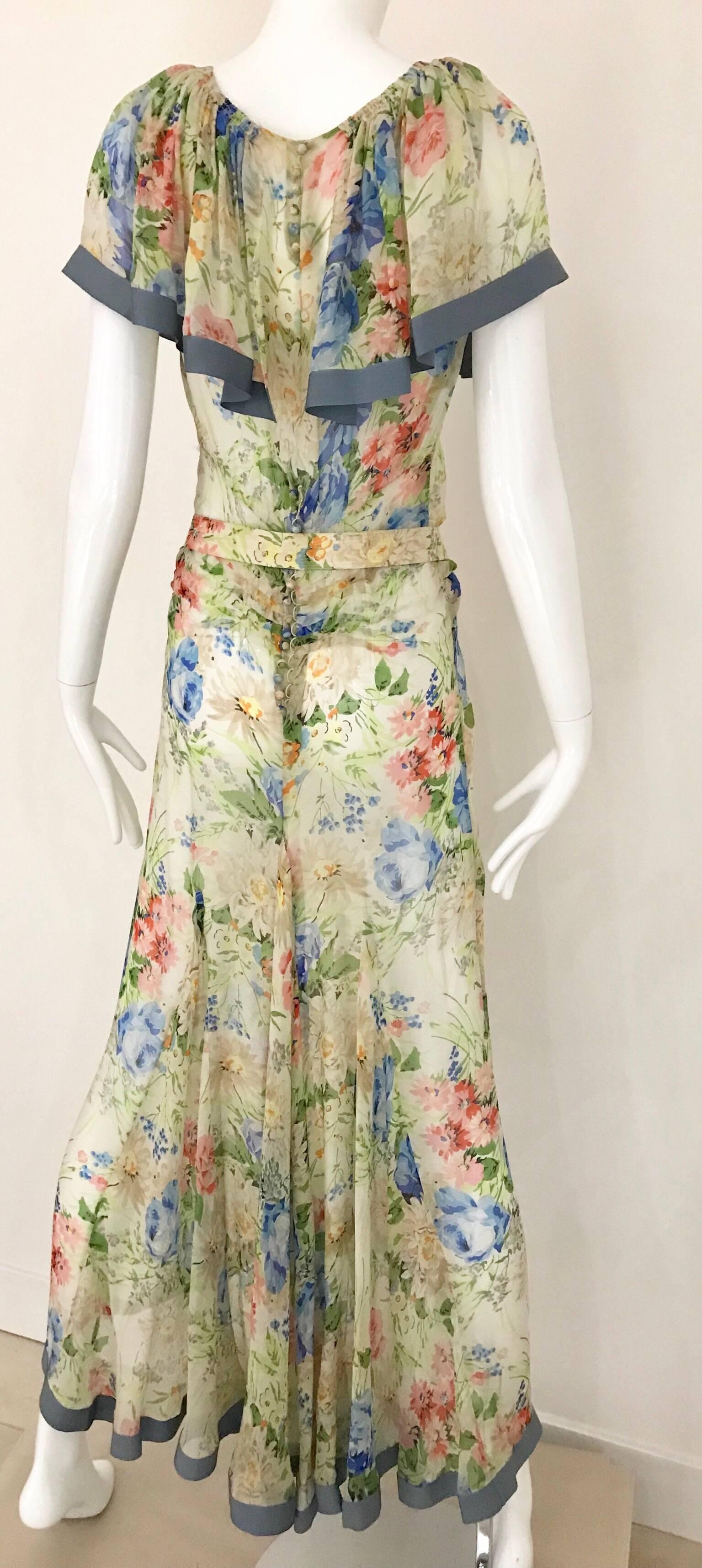 1930s silk dress