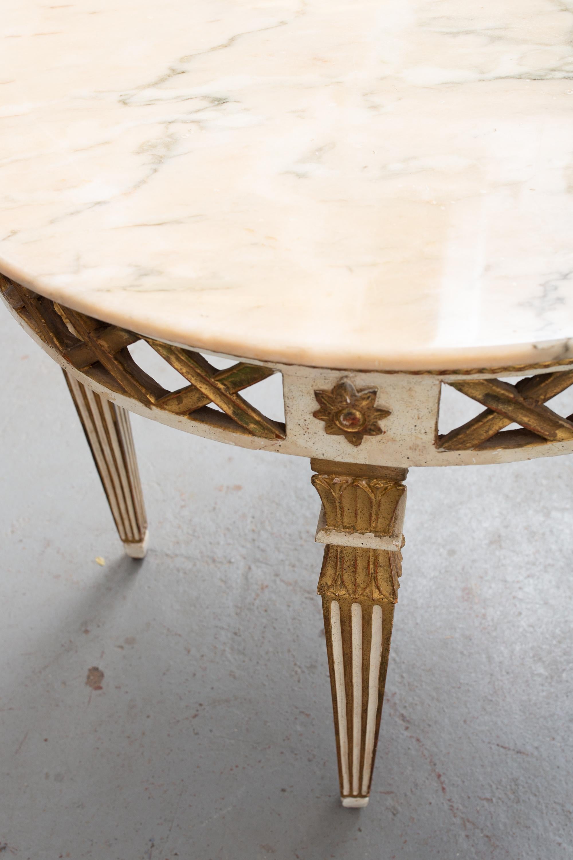 Mid-20th Century 1930s Florentine Marble Side Table