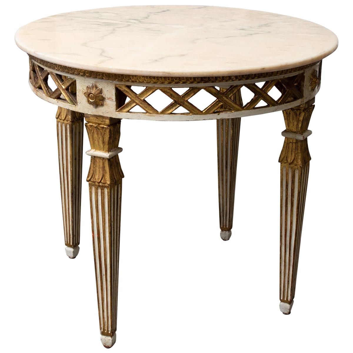 1930s Florentine Marble Side Table