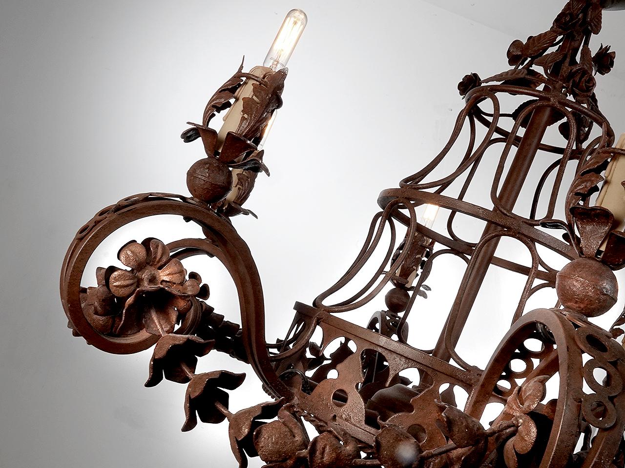 Lampadario Folk Art anni '30 fatto in casa In condizioni buone in vendita a Peekskill, NY