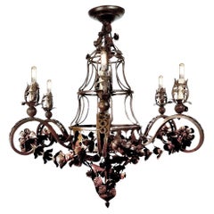 1930s Folk Art Home Made Chandelier