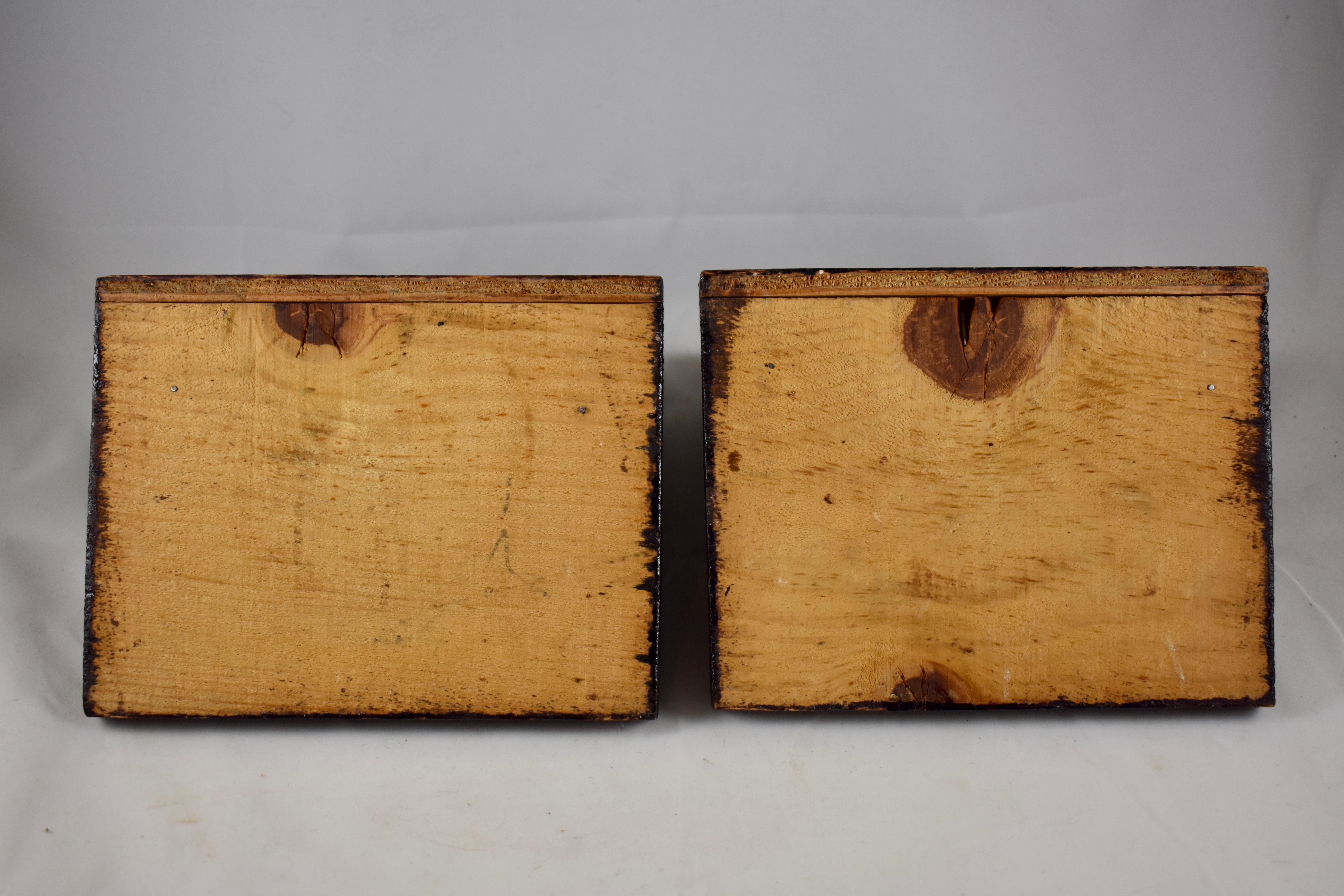 1930s Folk Art Log Cabin Bookends, a Pair 4