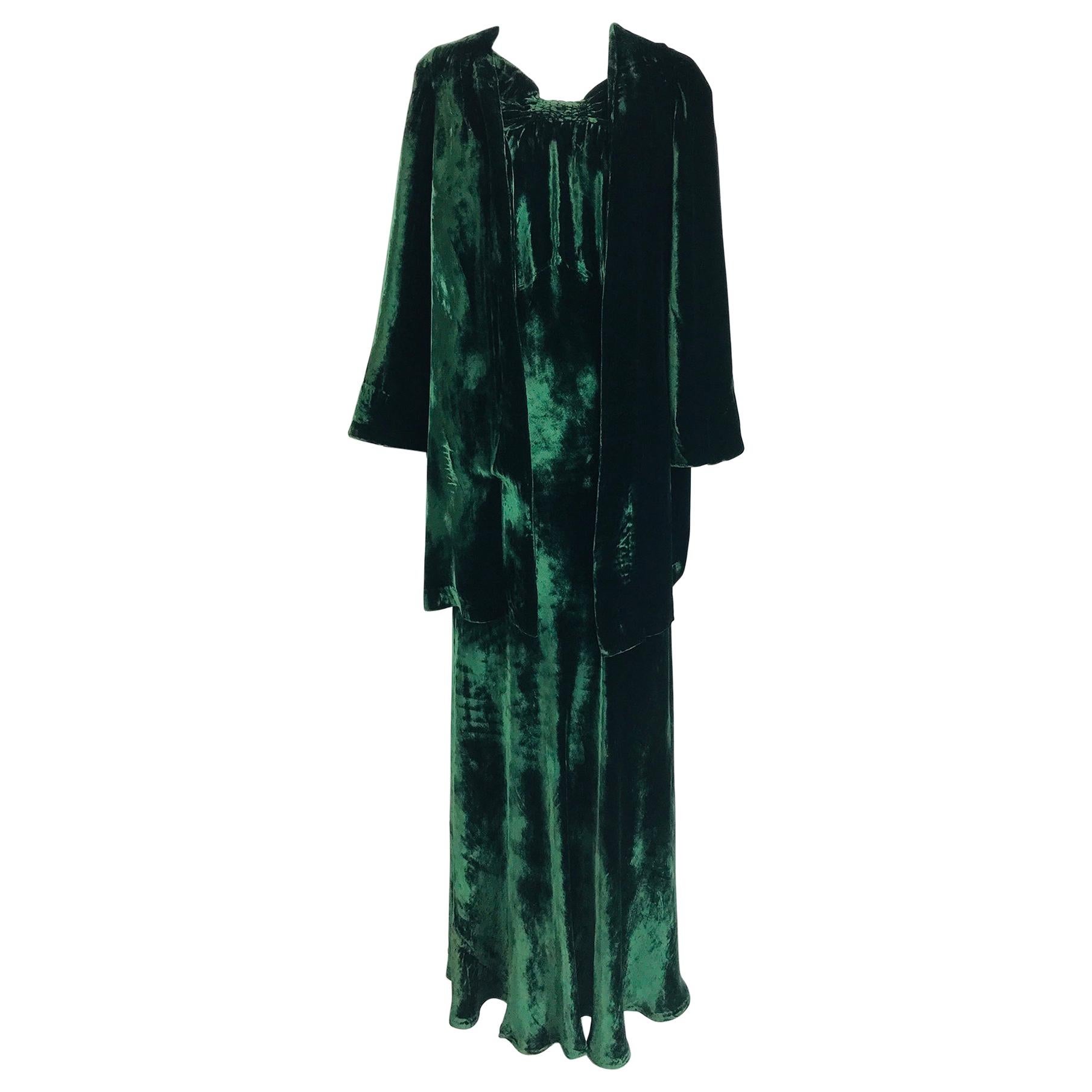 1930s Green Dress - 15 For Sale on 1stDibs