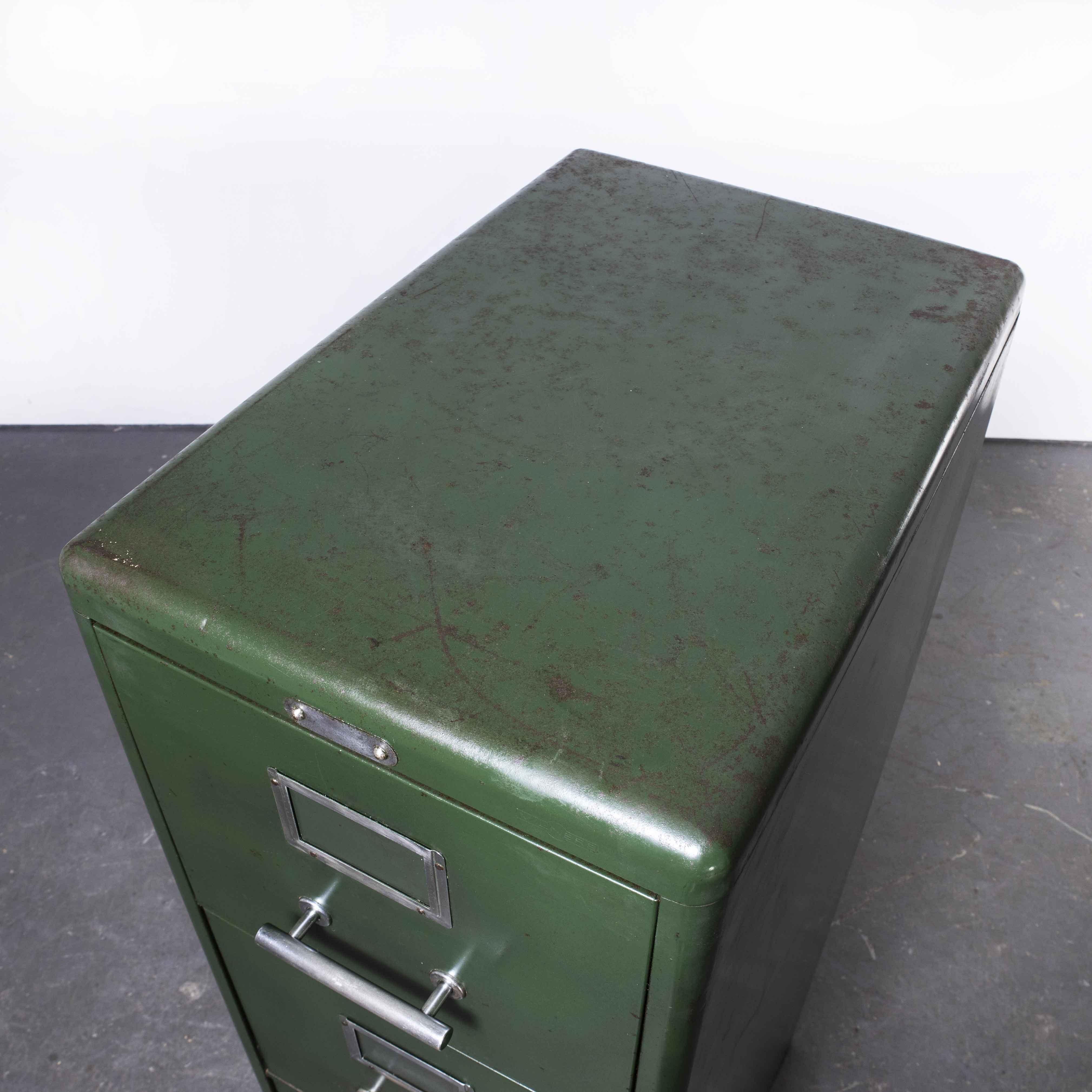 1930’s Four Drawer Milners Steel Filing cabinet

1930’s Four Drawer Milner’s Steel Filing cabinet. Milner’s was one of a number of high quality producers of steel furniture that rode the boom of classic industrialisation in the 1930’s as technology