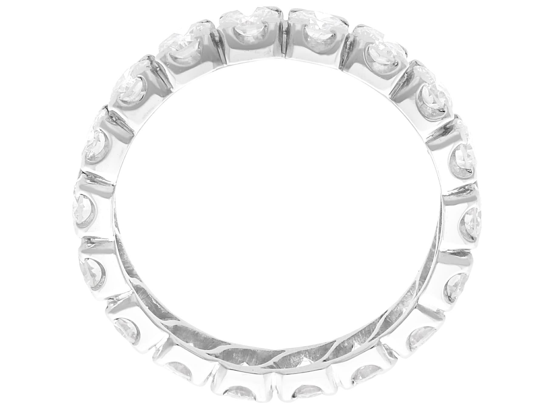 1930s French 2.28 Carat Diamond and White Gold Full Eternity Ring In Excellent Condition In Jesmond, Newcastle Upon Tyne