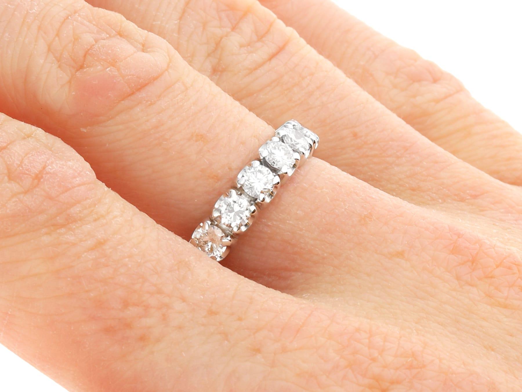 1930s French 2.28 Carat Diamond and White Gold Full Eternity Ring 2