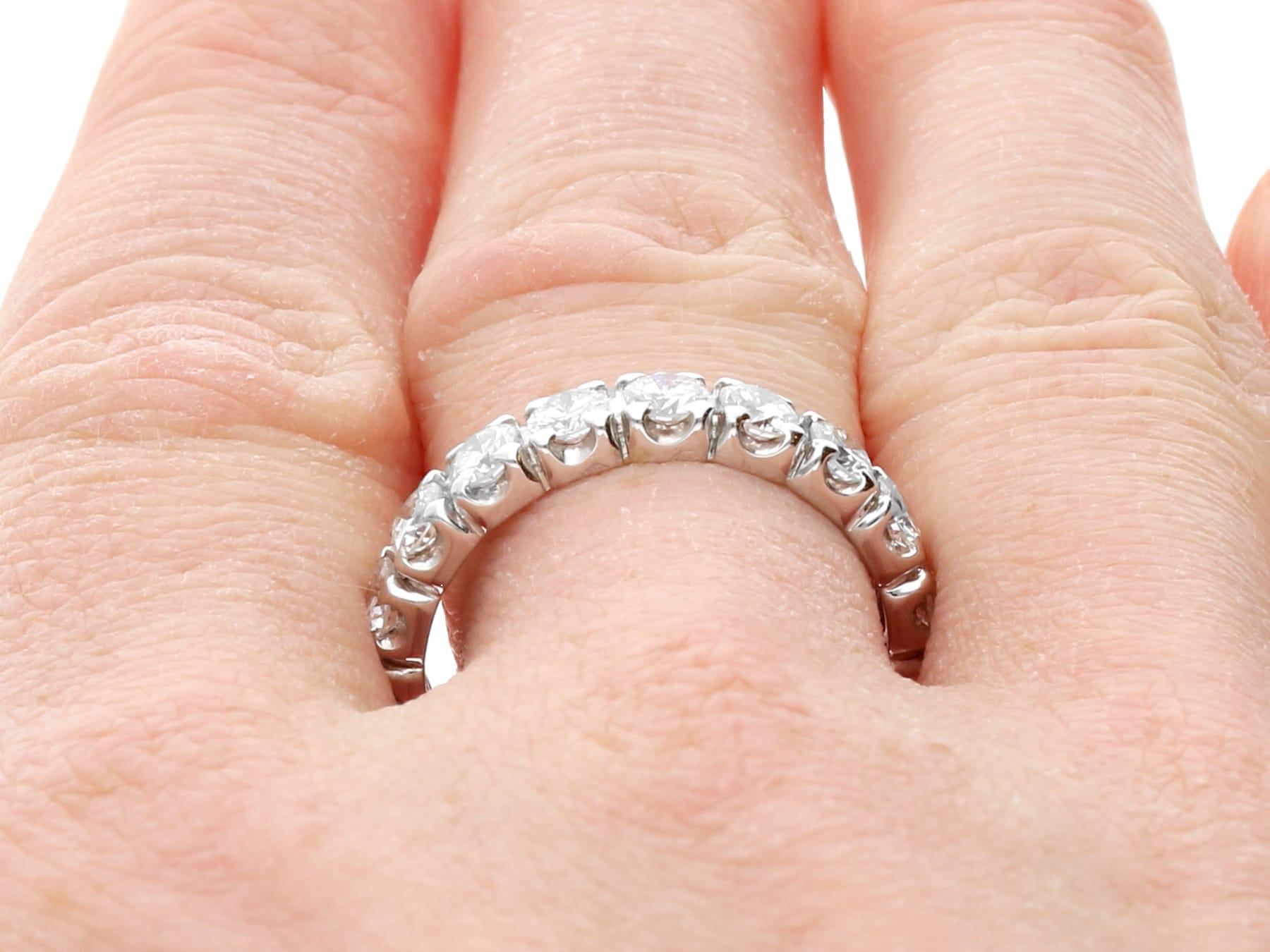1930s French 2.28 Carat Diamond and White Gold Full Eternity Ring 3