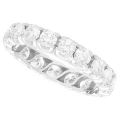 Vintage 1930s French 2.28 Carat Diamond and White Gold Full Eternity Ring