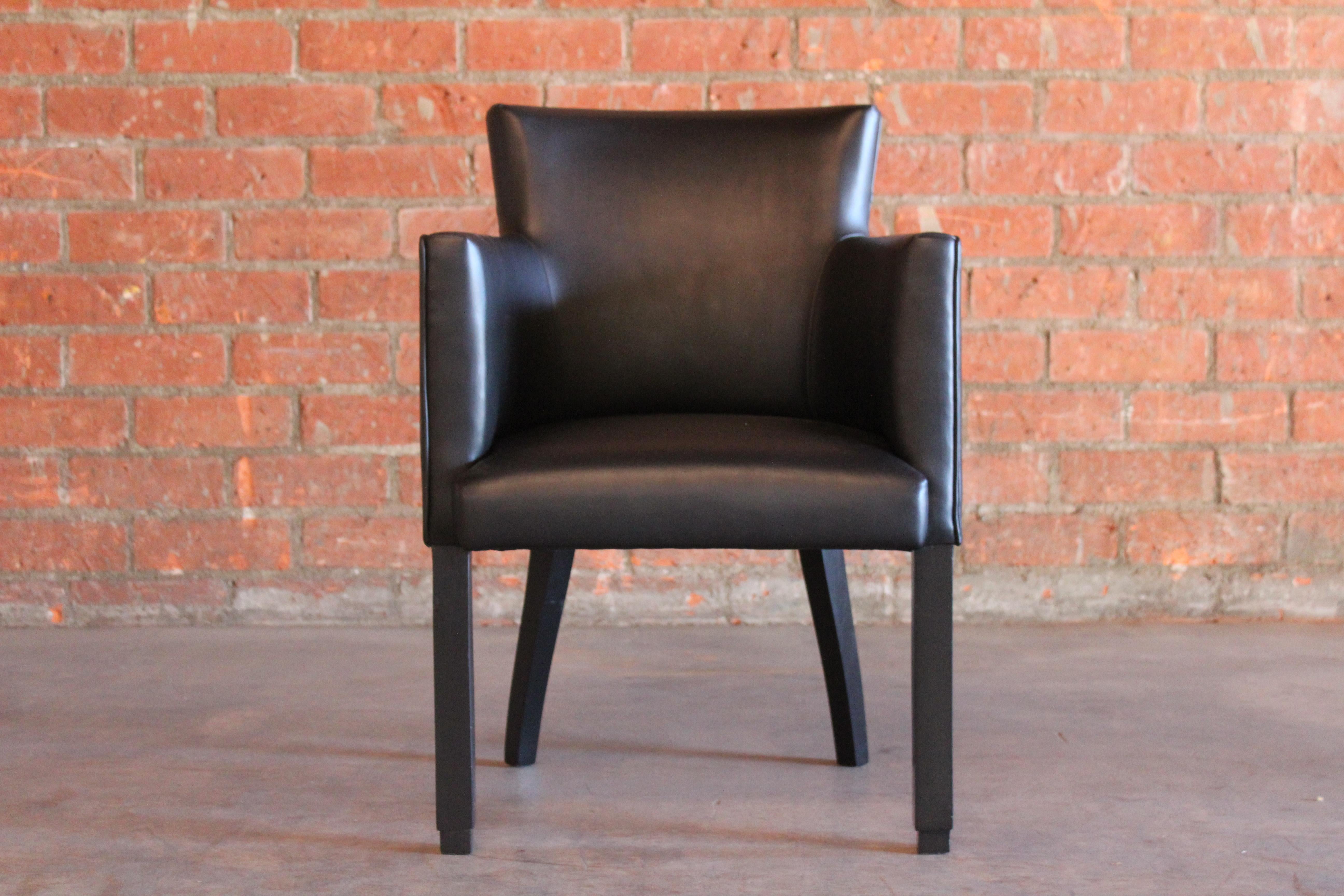 Streamlined Moderne 1930s French Armchair in the Manner of Jacques Adnet