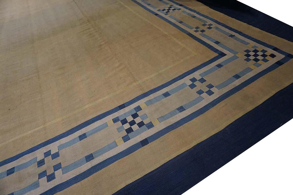 Annodato a mano 1930s French Art Deco Aubusson Carpet Attributed to Jean-Michel Frank in vendita