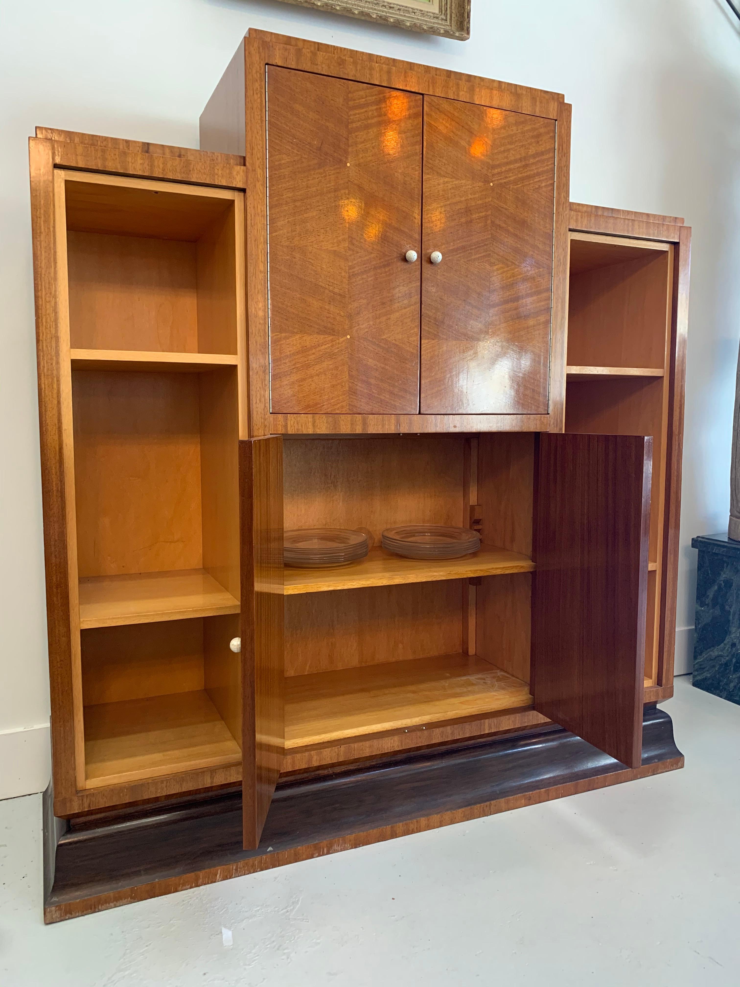 1930s French Art Deco Bar Cabinet In Good Condition For Sale In Miami, FL
