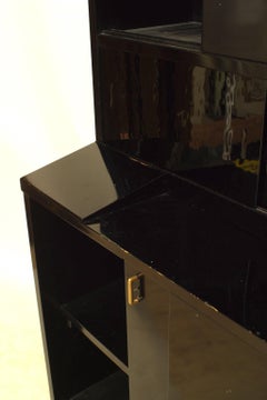 French Art Deco Ebonized Bookcase (Manner of Pierre Chareau)