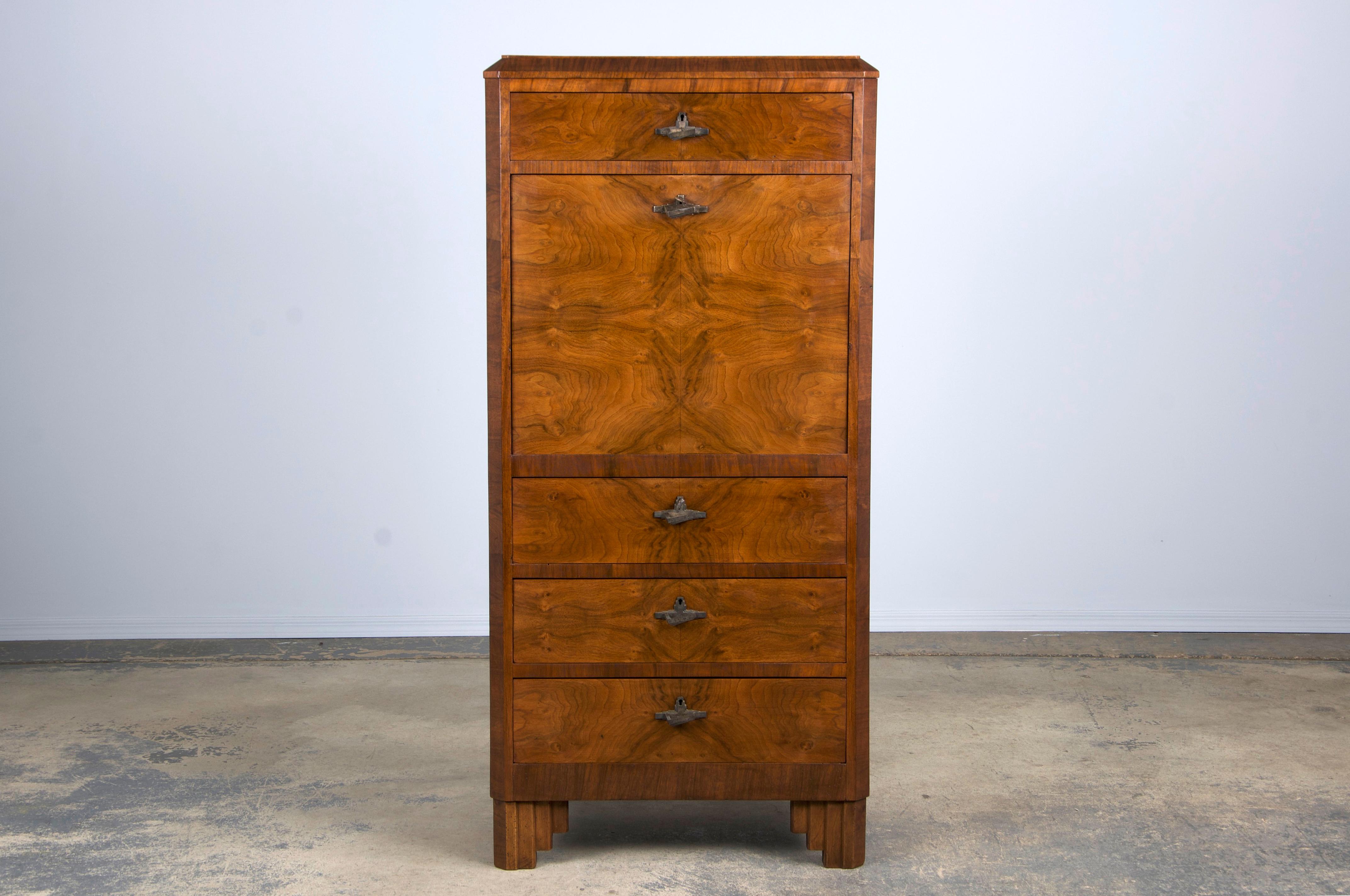 Secrétaire de bureau Art déco français des années 1930 Bon état à Astoria, NY