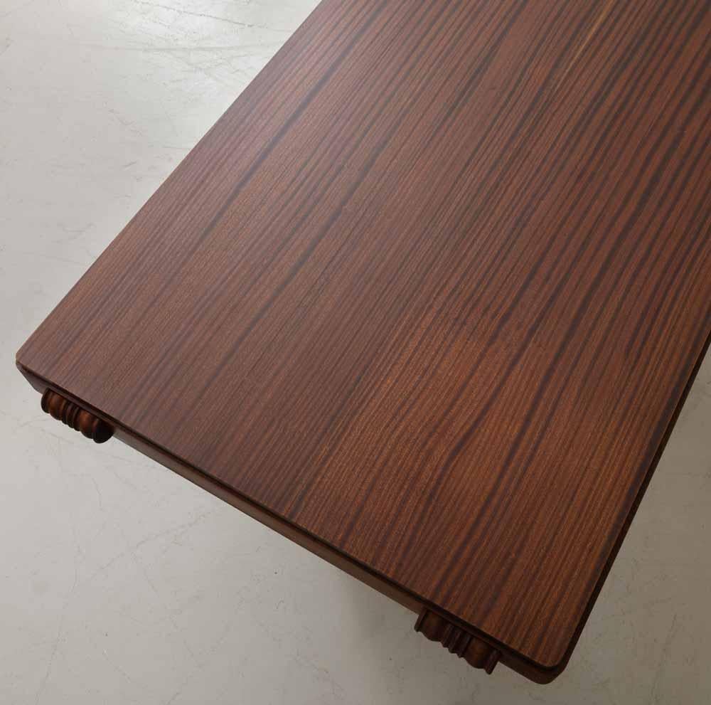 1930's French Art Deco Carved Dining Table by Gaston Poisson 5
