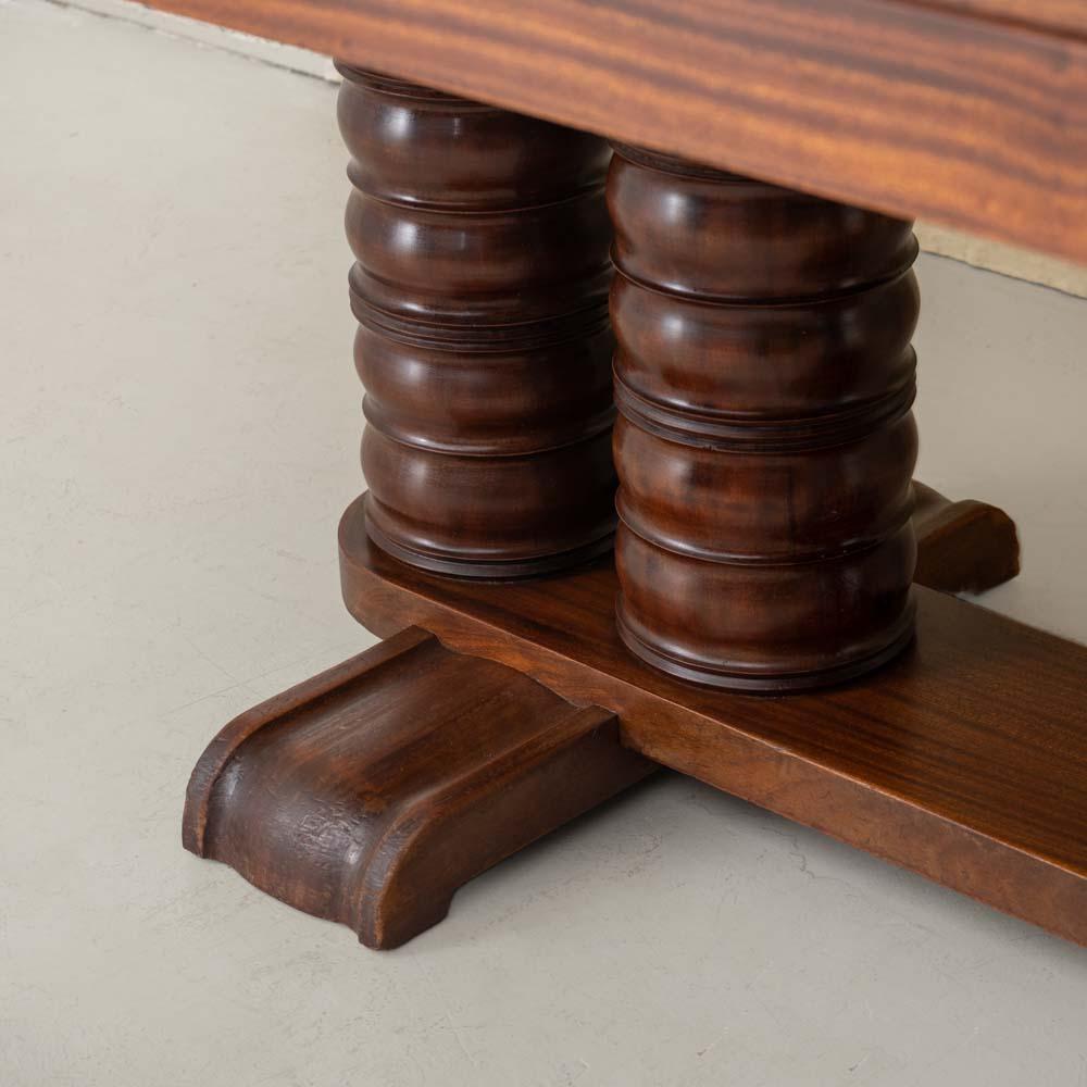1930's French Art Deco Carved Dining Table by Gaston Poisson 10
