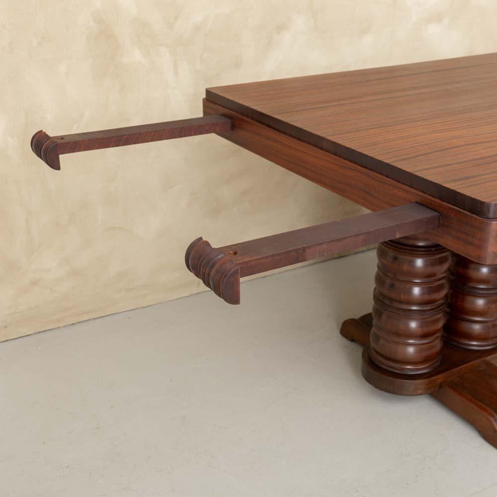 1930's French Art Deco Carved Dining Table by Gaston Poisson 3