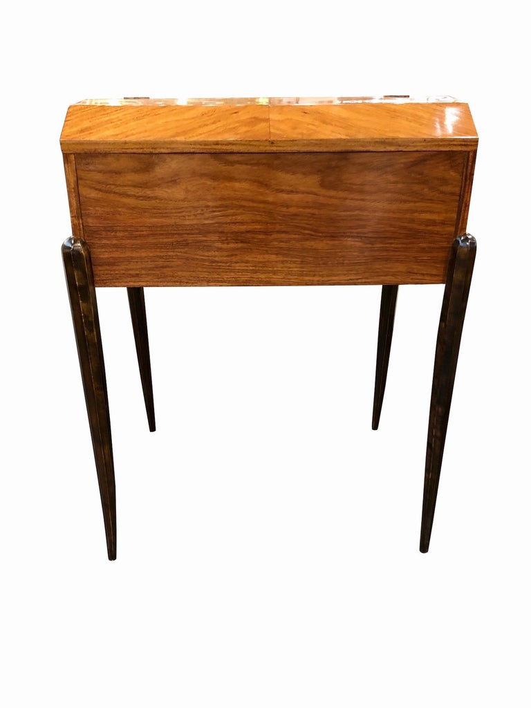 1930s French Art Deco Davenport on Thin Table Legs in Real