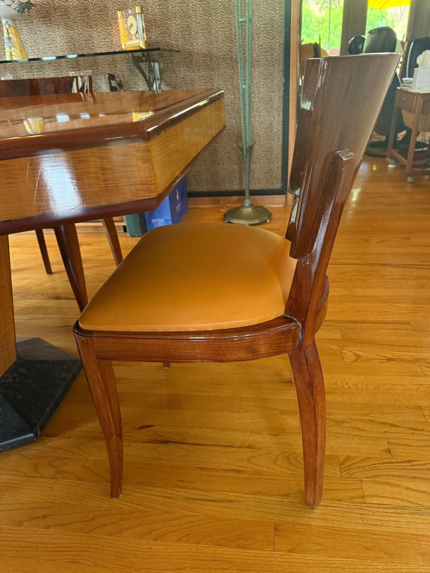 Satinwood 1930's French Art Deco Dining Set For Sale