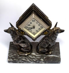 1930s French Art Deco Figural Clock