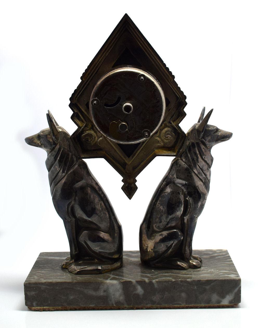 20th Century 1930s French Art Deco Figural Clock