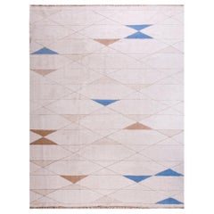 1930s, French Art Deco Flat-Weave Carpet