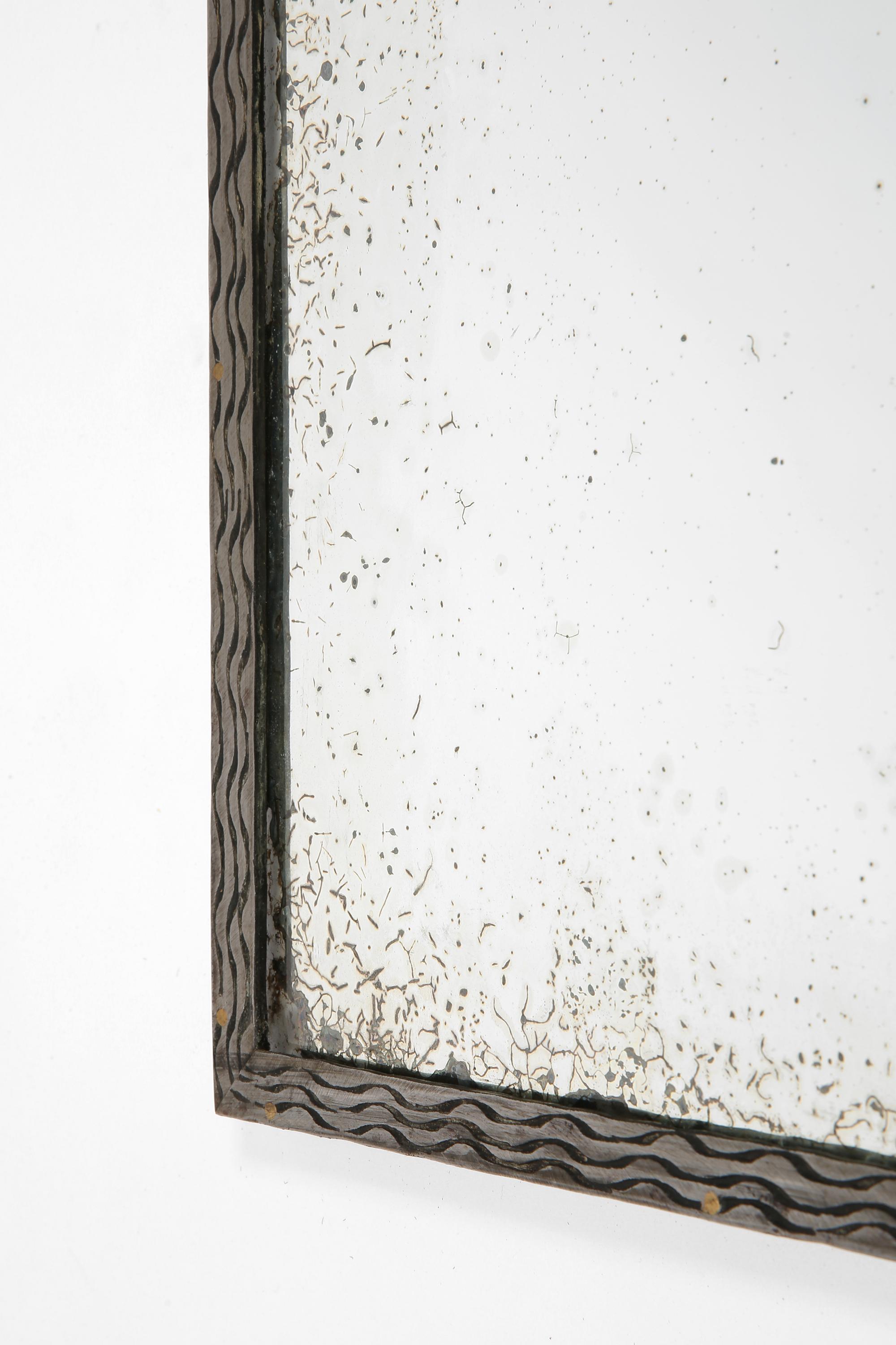 Miroir en fer martelé Art Deco français des années 1930 en vente 2