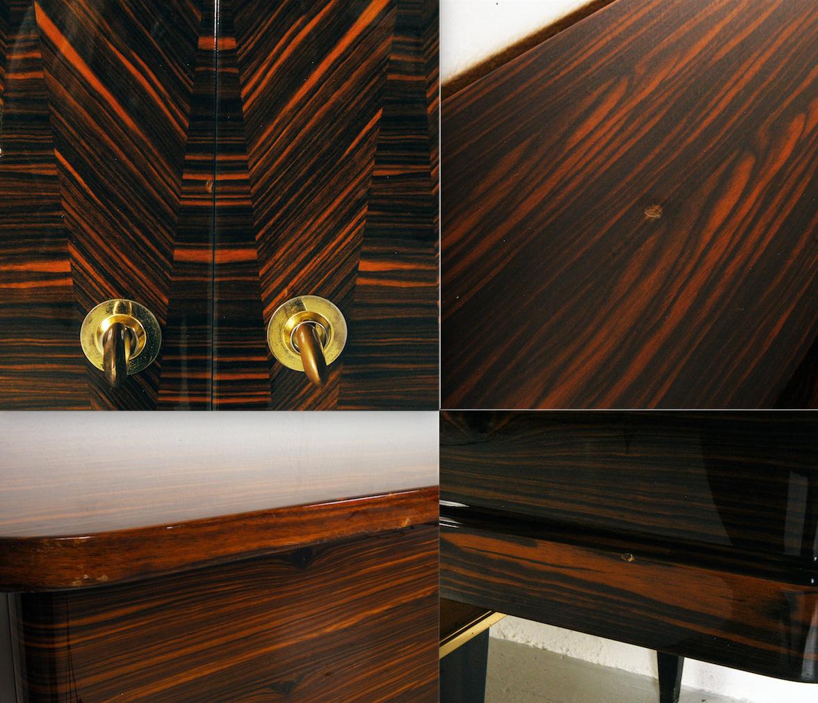  French Lacquered Art Deco Sideboard / Credenza in Macassar Ebony and Maple 8