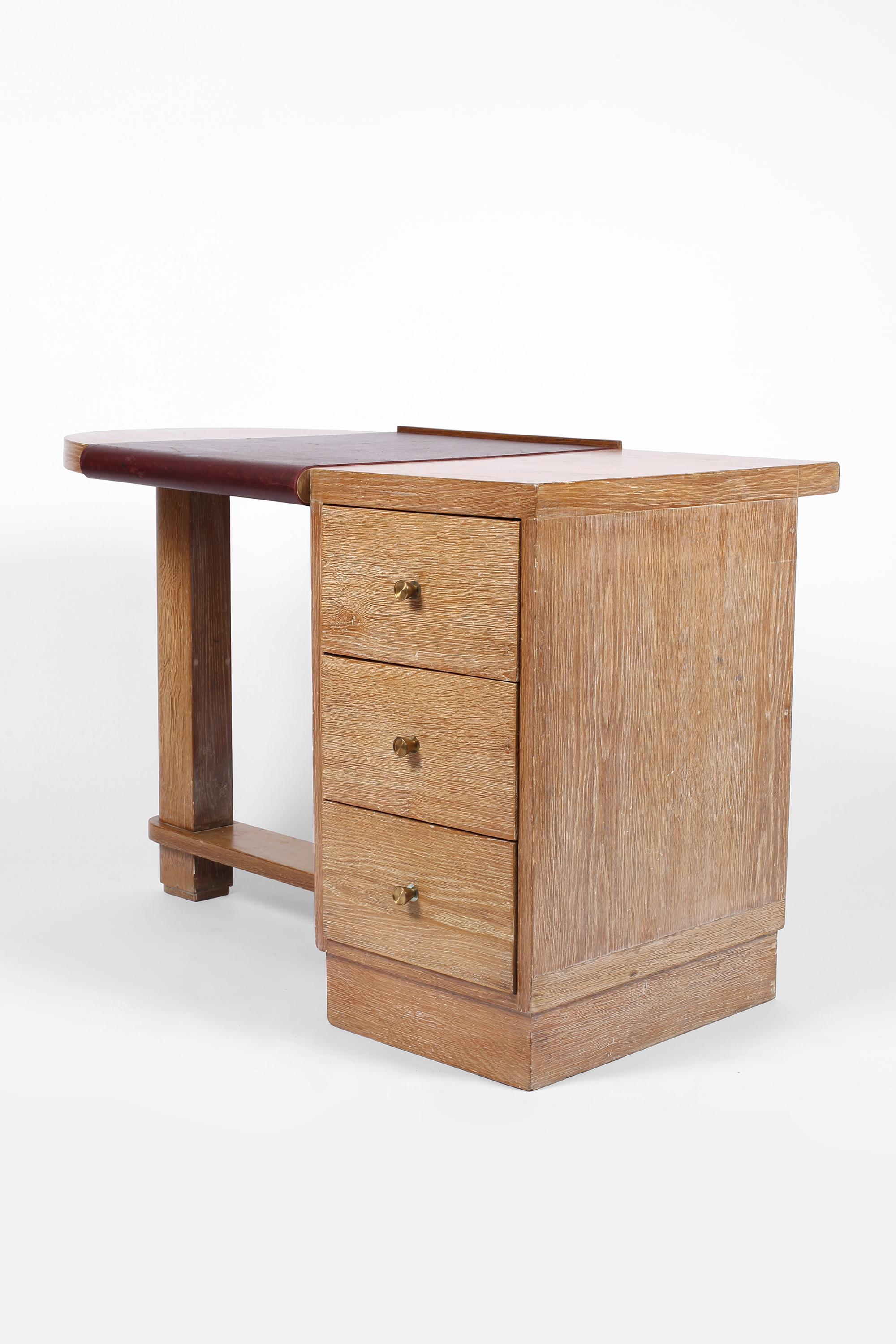 limed oak desk