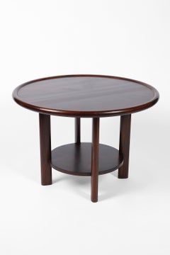 1930s French Art Deco Macassar Ebony Circular Centre Table