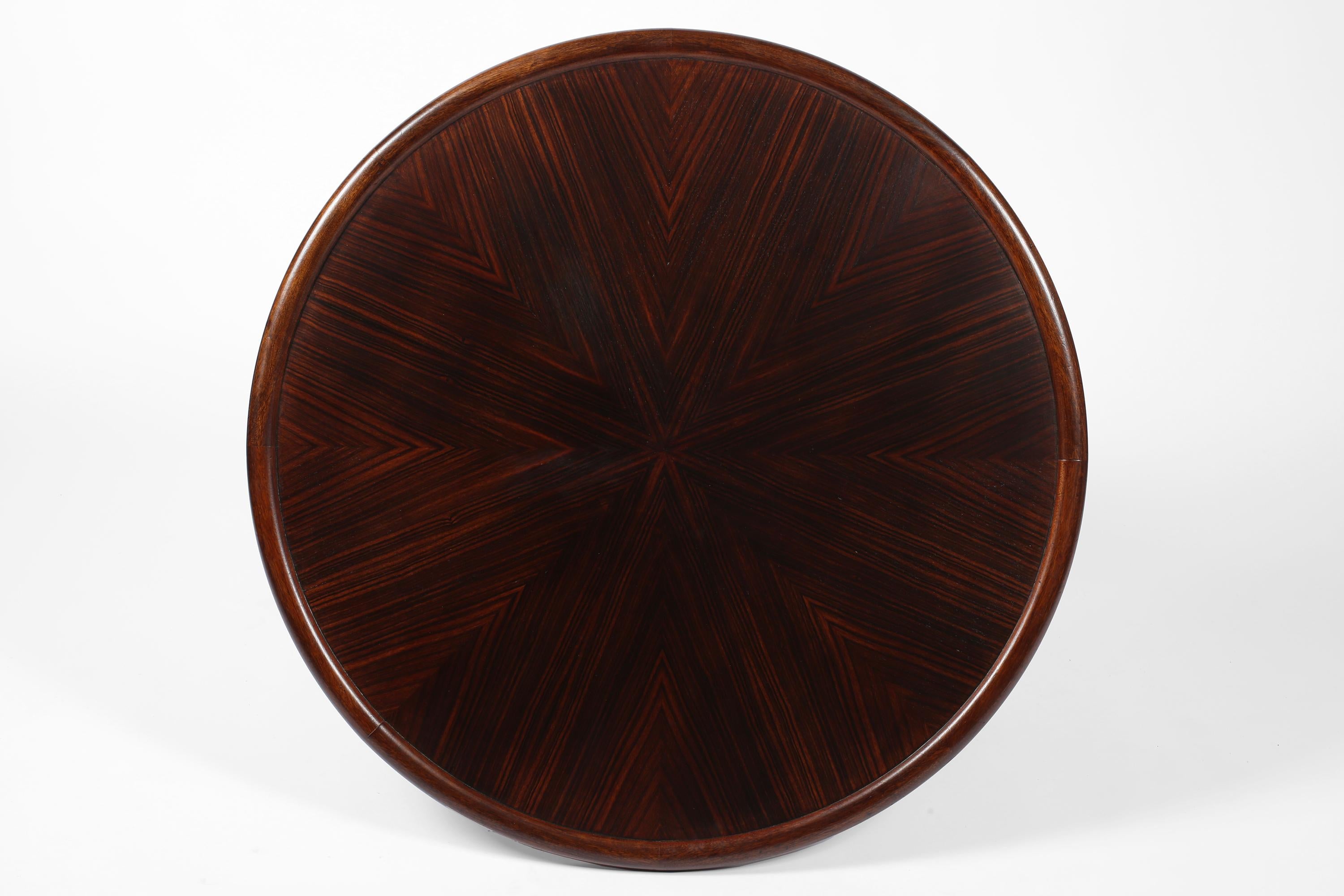 1930s French Art Deco Macassar Ebony Circular Centre Table In Good Condition For Sale In London, GB