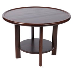1930s French Art Deco Macassar Ebony Circular Centre Table
