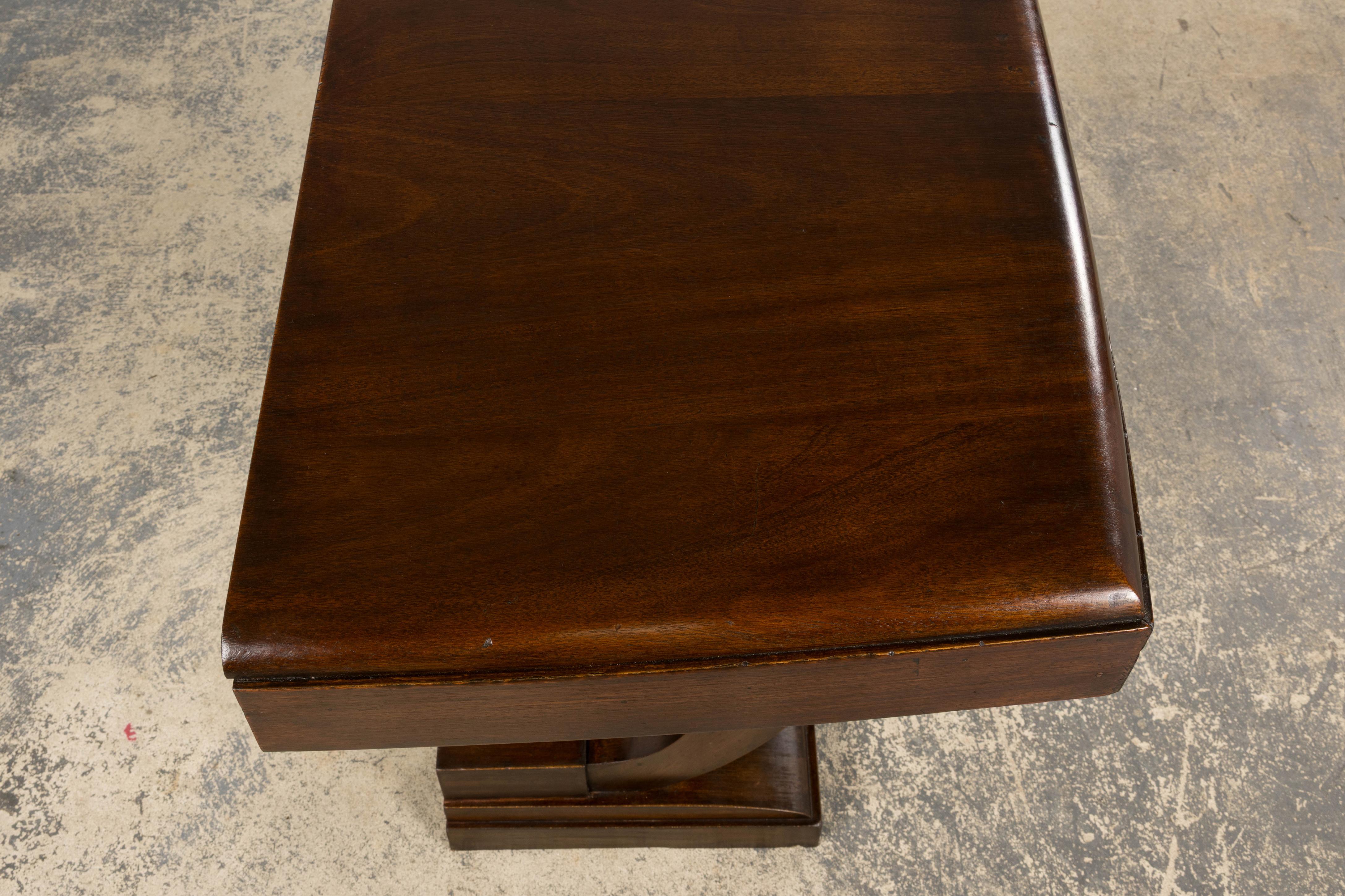 1930s French Art Deco Mahogany Console Table For Sale 6