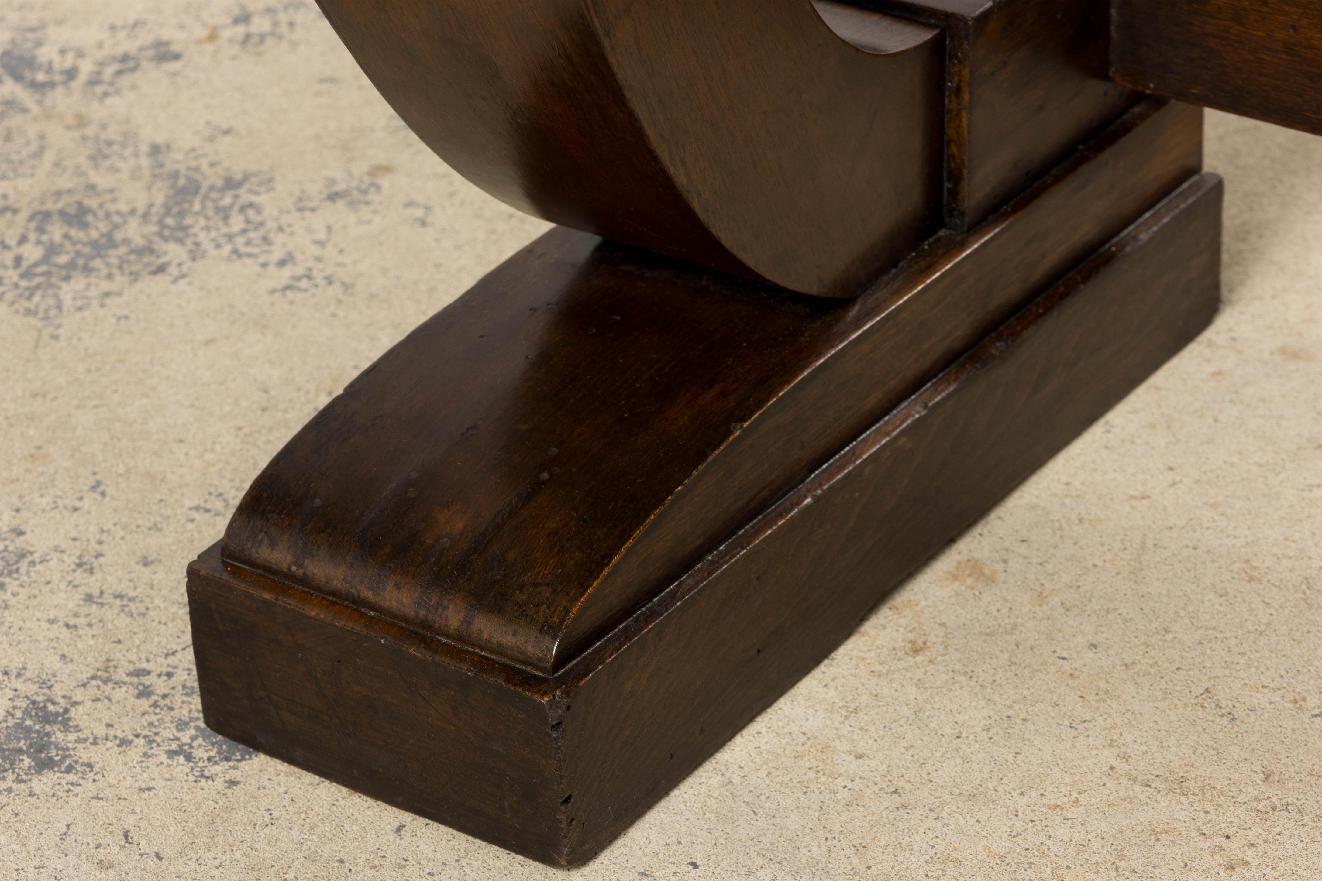 1930s French Art Deco Mahogany Console Table en venta 4