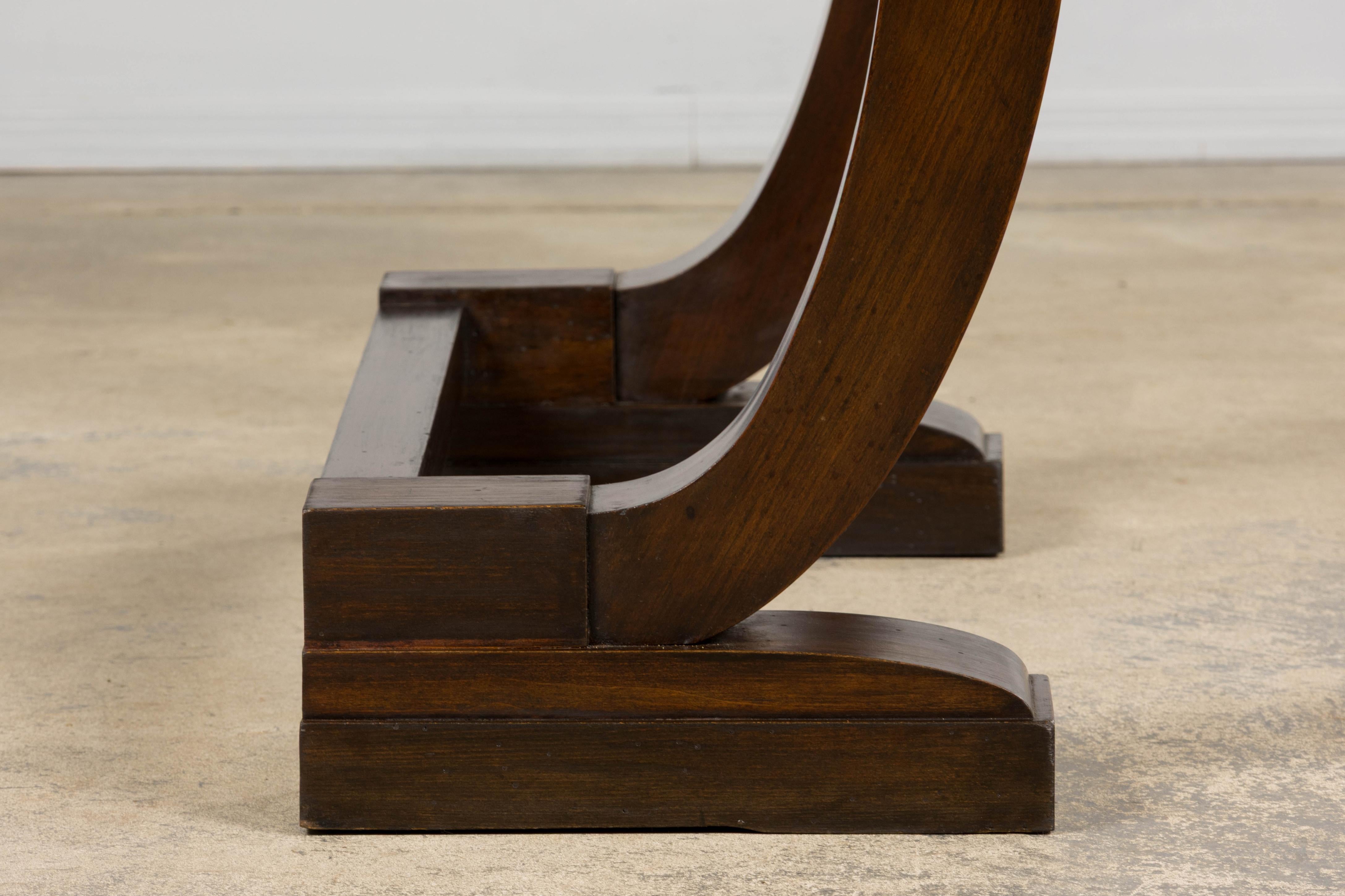 1930s French Art Deco Mahogany Console Table For Sale 7