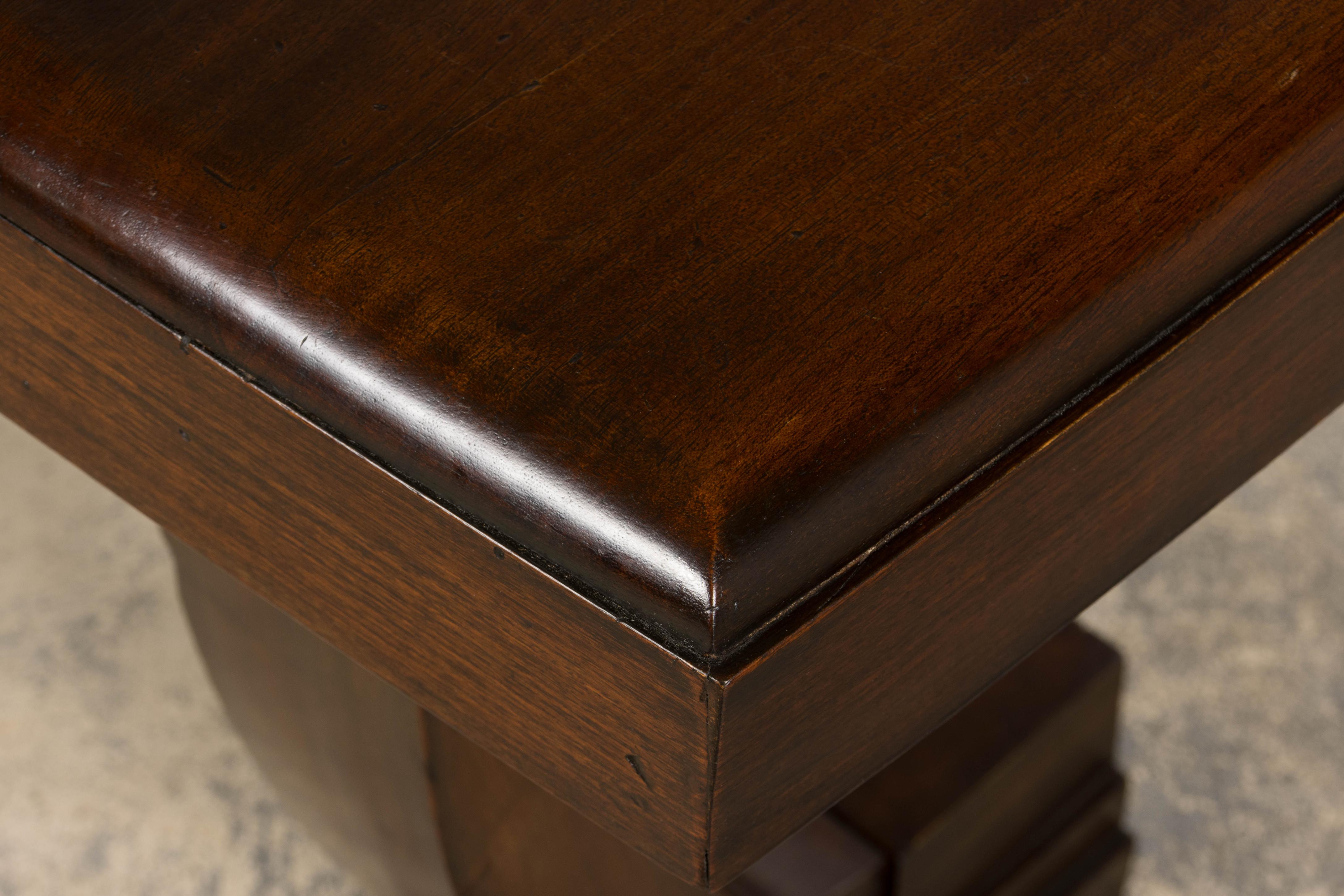 1930s French Art Deco Mahogany Console Table For Sale 11