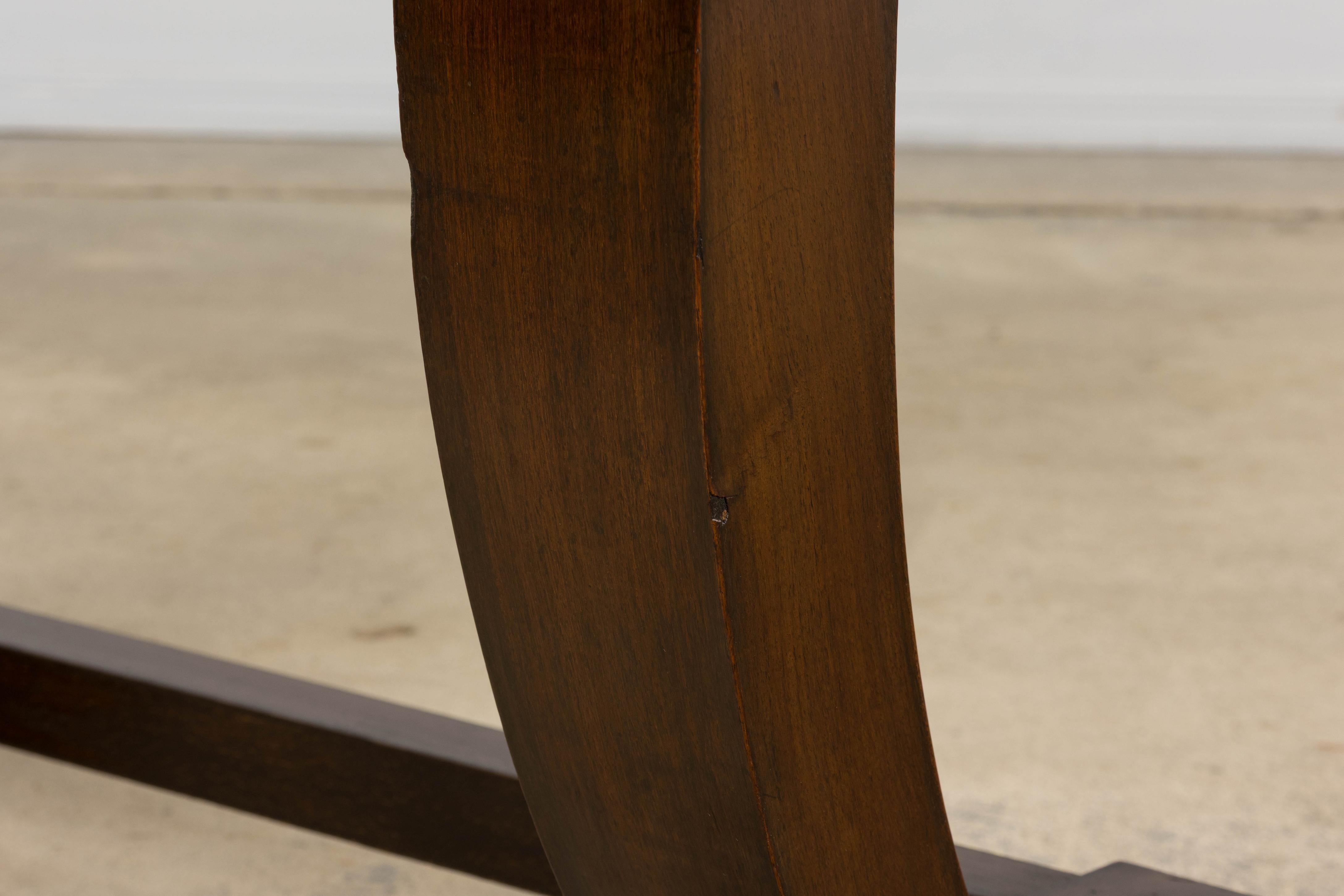 1930s French Art Deco Mahogany Console Table For Sale 13