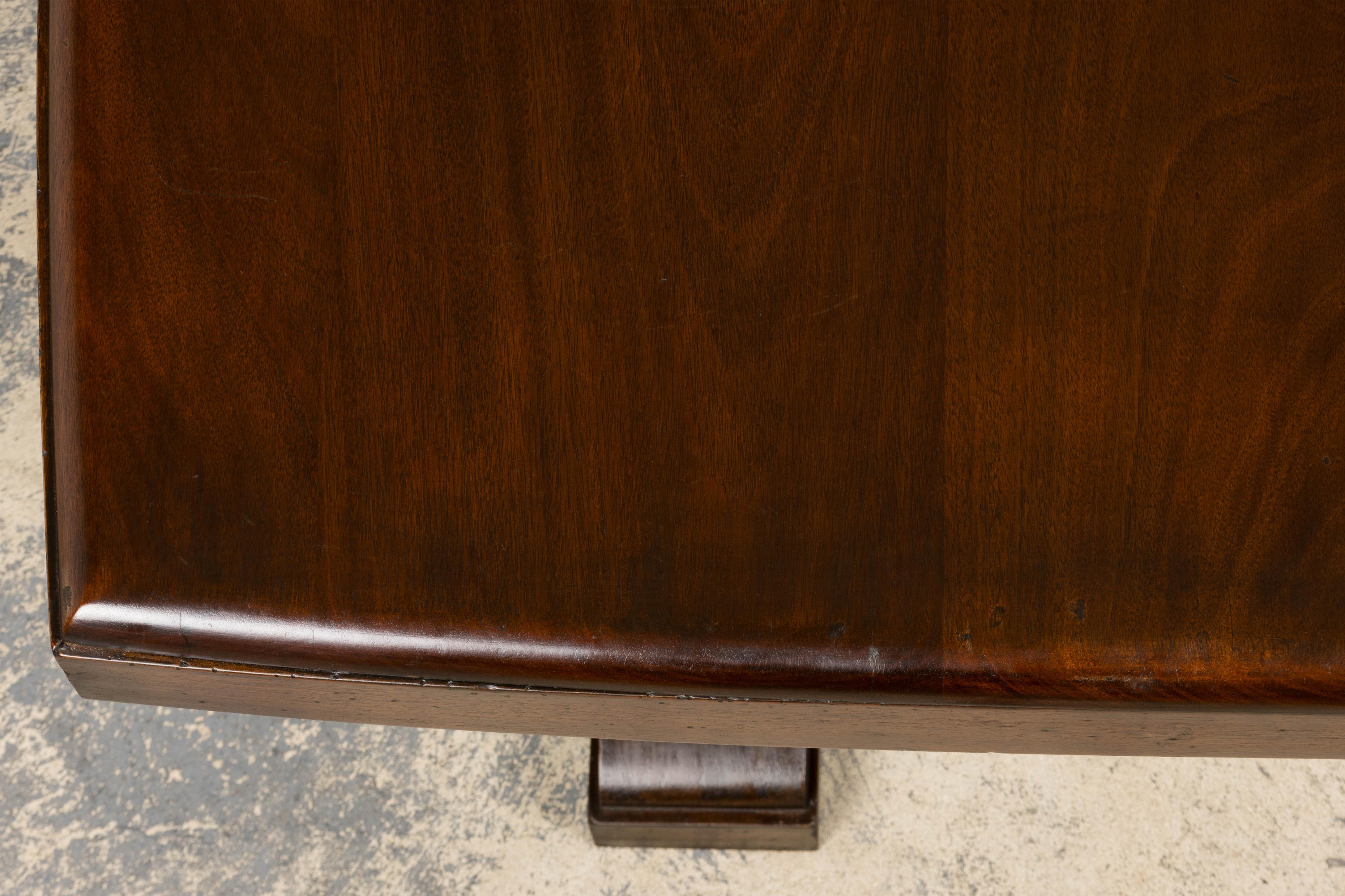 20th Century 1930s French Art Deco Mahogany Console Table For Sale