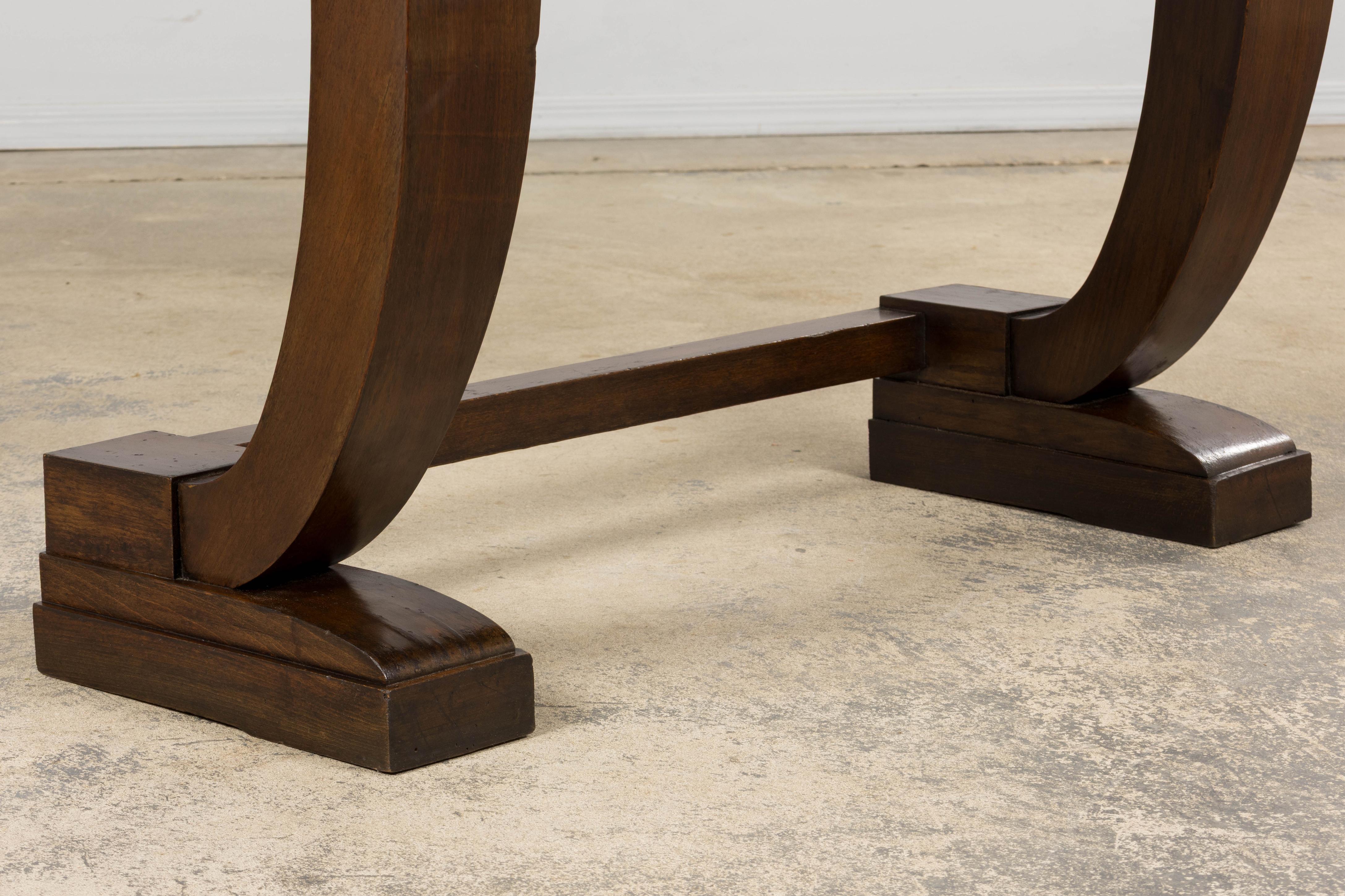 1930s French Art Deco Mahogany Console Table en venta 1