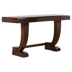 1930s French Art Deco Mahogany Console Table
