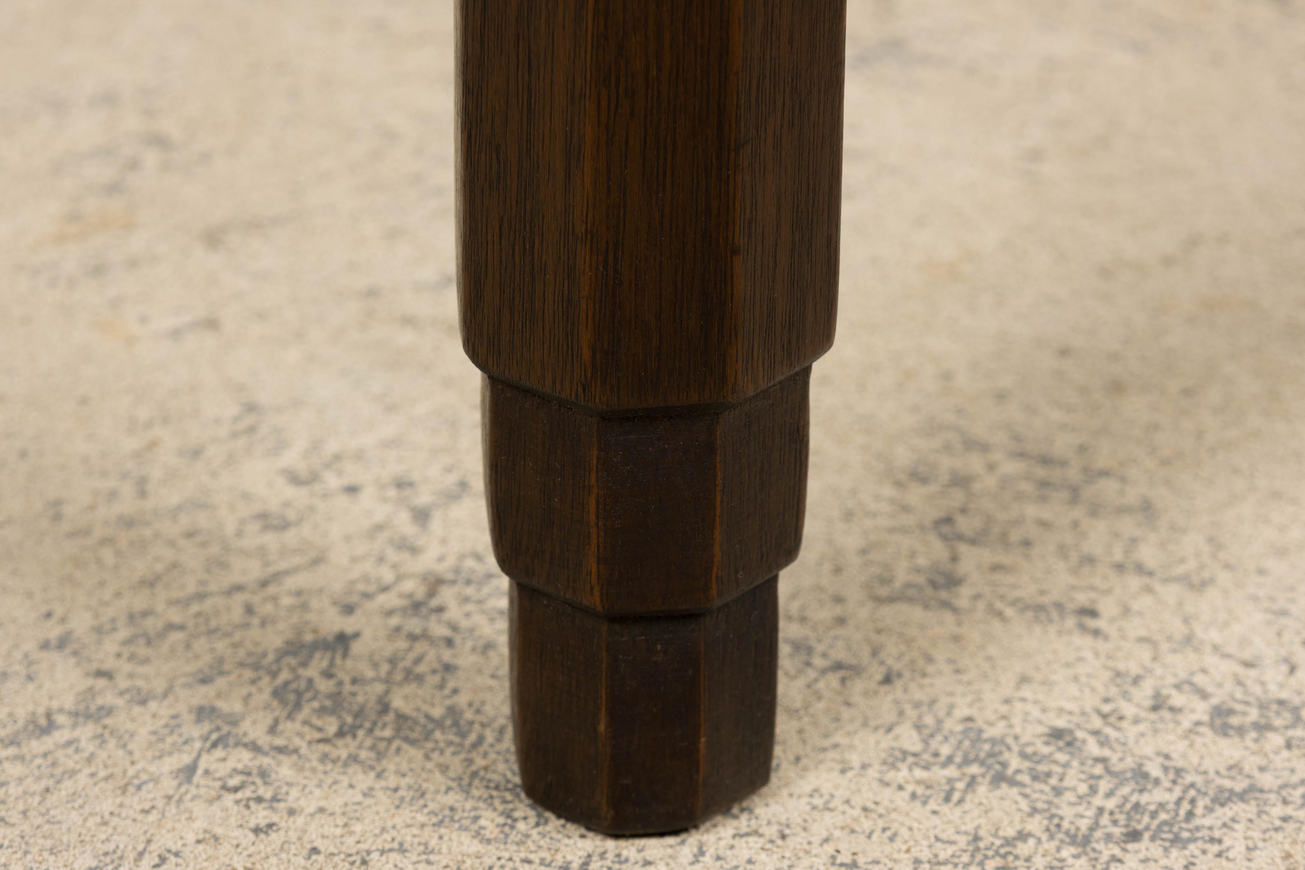 Sedie da pranzo Art Deco francese degli anni '30 in mogano con velluto beige - Set di 6 in vendita 4