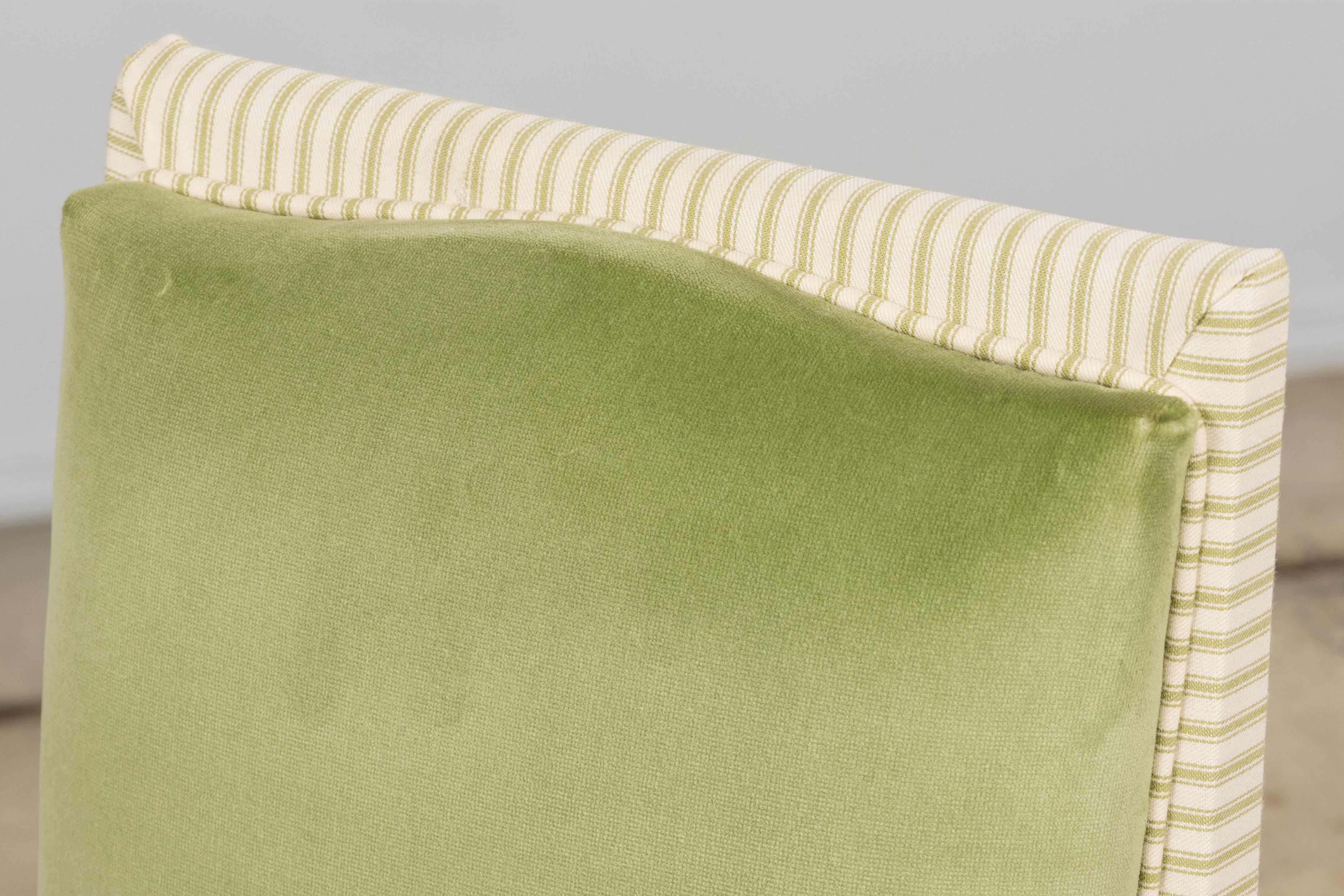 Sedie da pranzo francesi Art Deco degli anni '30 in acero con velluto Greene & Greene - set di 6 in vendita 9