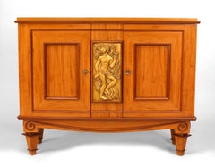 Commode francese Art Deco Arbus in legno satinato e mogano