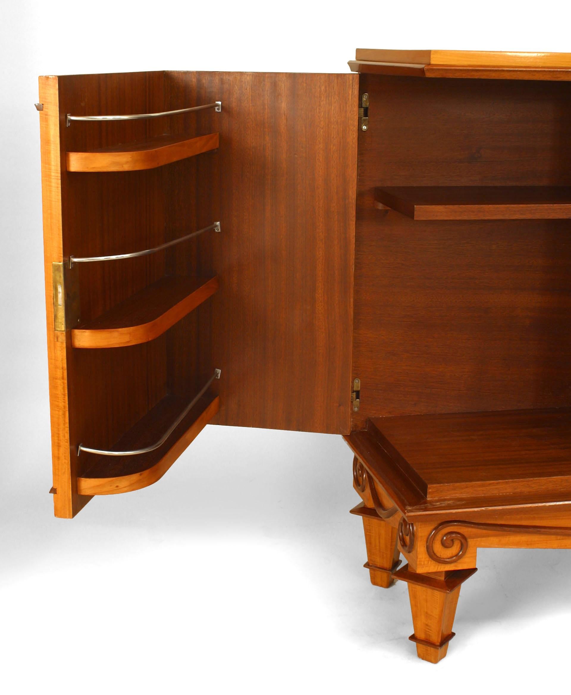 Mid-20th Century French Art Deco Arbus Satinwood & Mahogany Commode For Sale