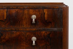 Cómoda Art Decó francesa, palisandro y caoba restaurados, París, años 30