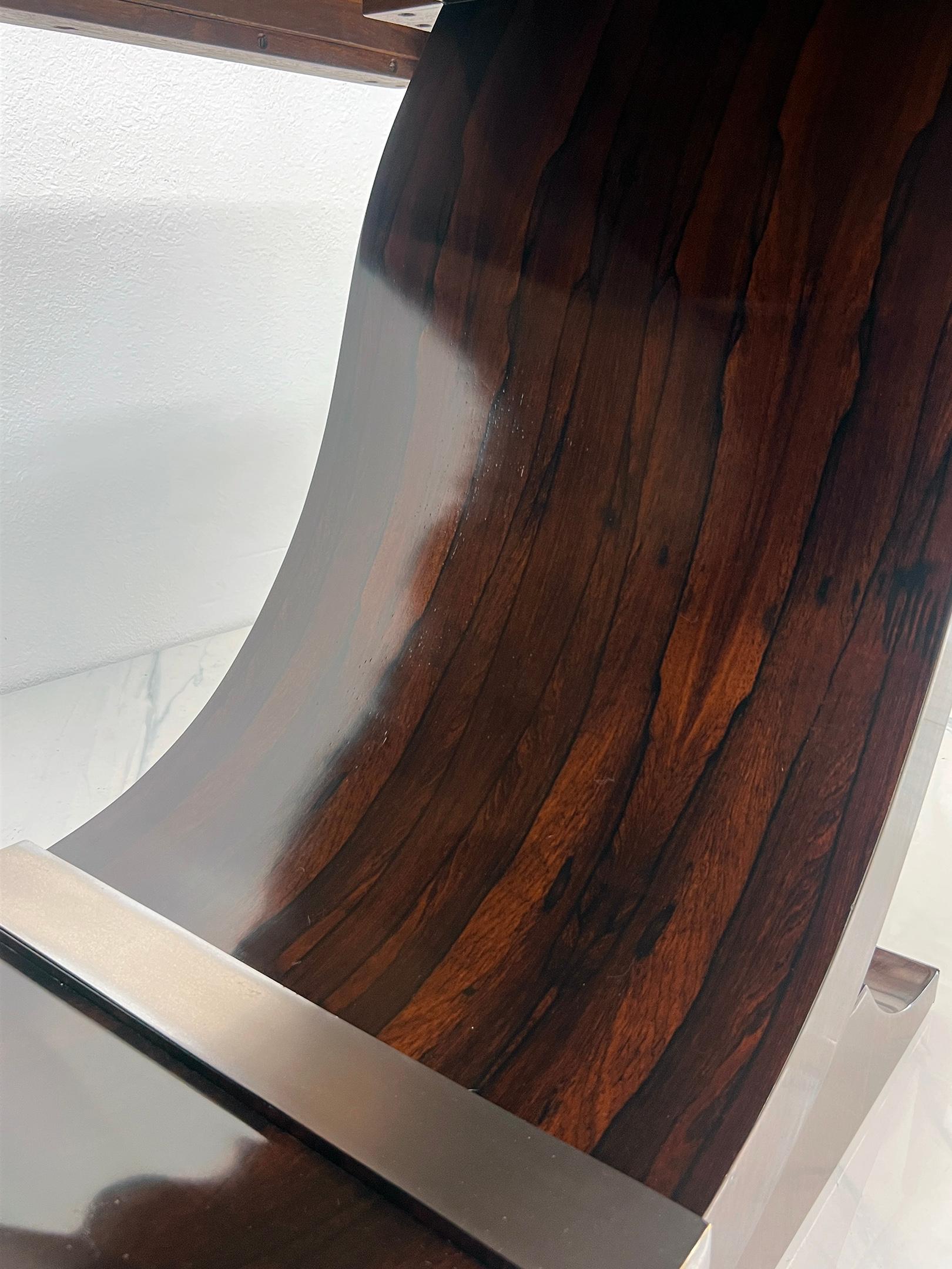 1930er Jahre Französisch Art Deco Palisander Esszimmer oder Schreibtisch, Französisch poliert im Angebot 4