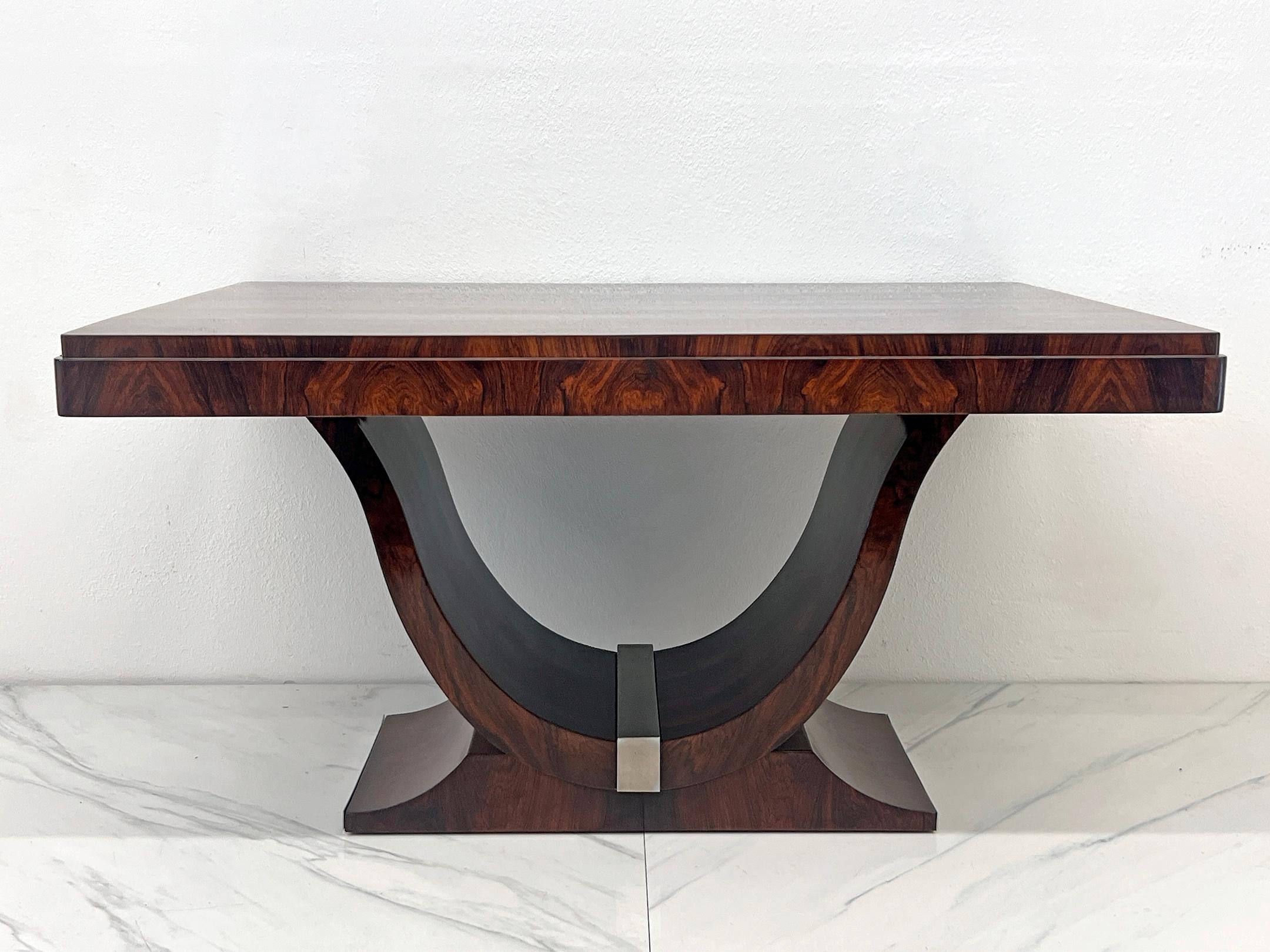 1930er Jahre Französisch Art Deco Palisander Esszimmer oder Schreibtisch, Französisch poliert (Art déco) im Angebot