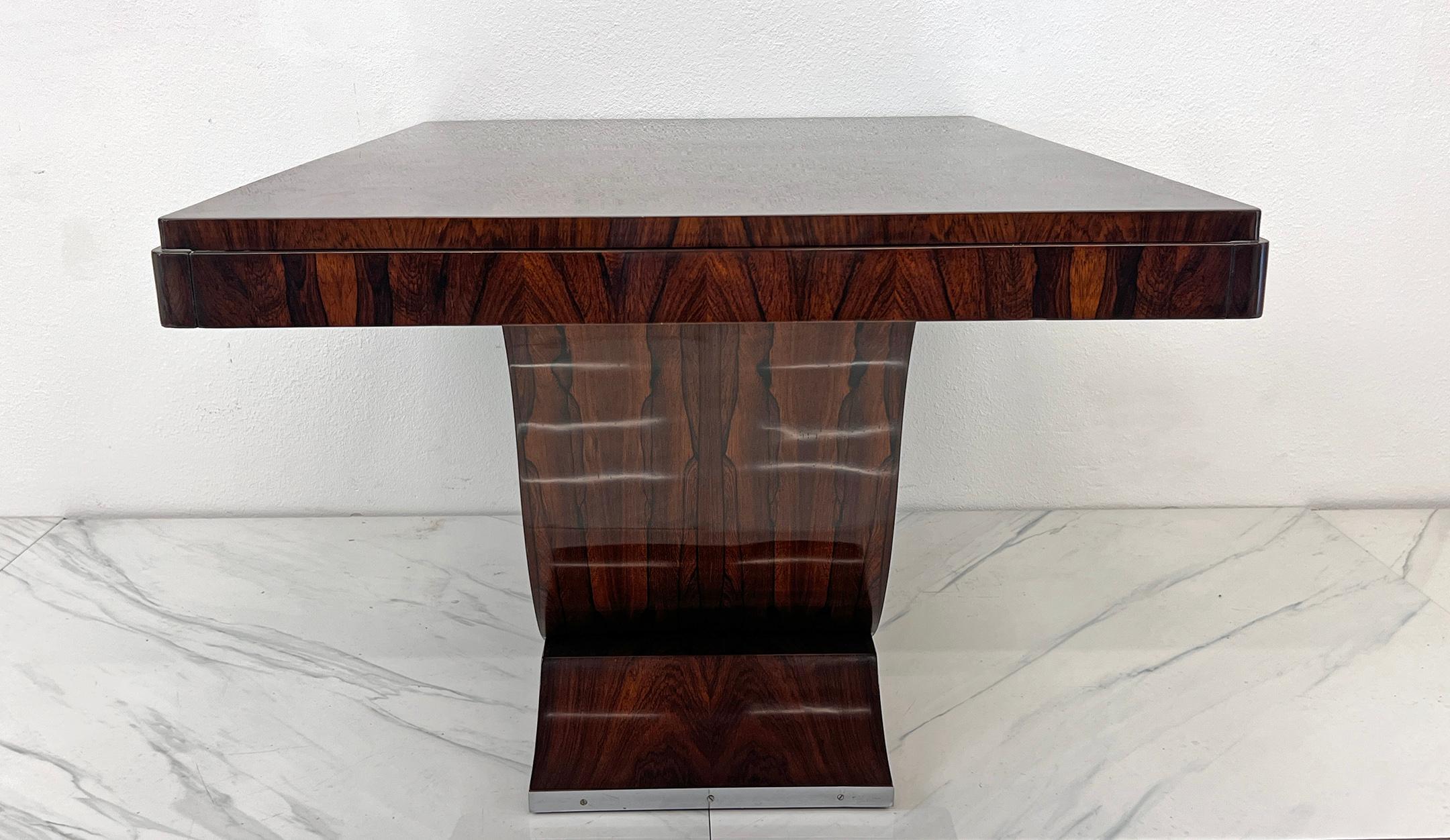 1930er Jahre Französisch Art Deco Palisander Esszimmer oder Schreibtisch, Französisch poliert im Angebot 2